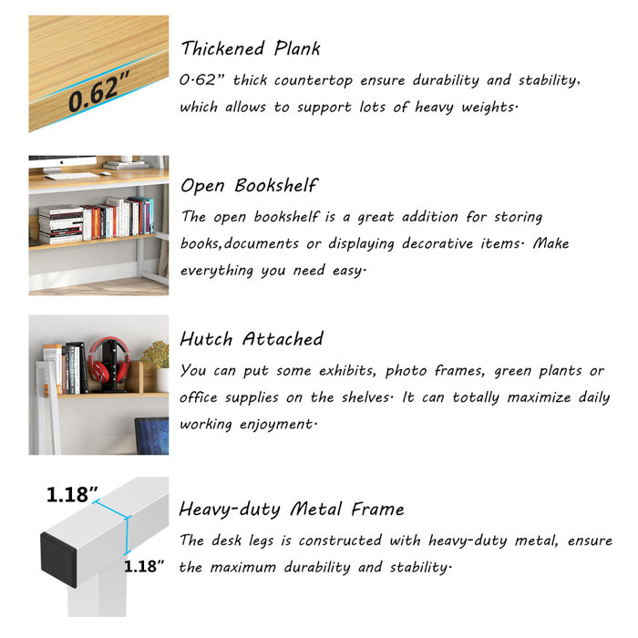 Everly Quinn Regina Desk with Hutch & Reviews Wayfair